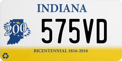 IN license plate 575VD