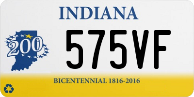 IN license plate 575VF