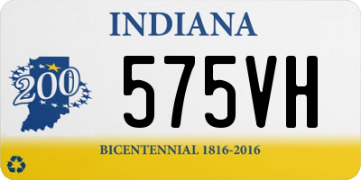 IN license plate 575VH