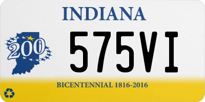 IN license plate 575VI