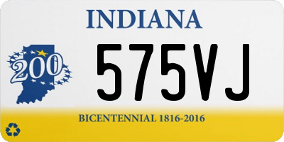 IN license plate 575VJ