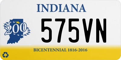 IN license plate 575VN