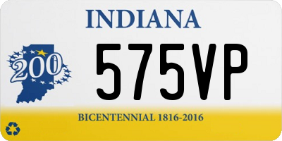 IN license plate 575VP