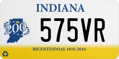 IN license plate 575VR