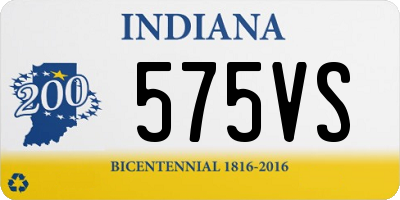 IN license plate 575VS