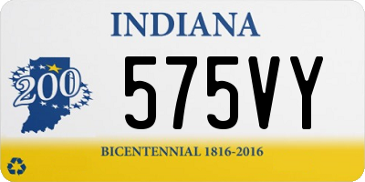 IN license plate 575VY