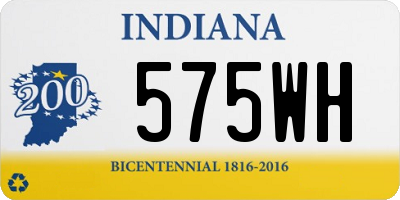 IN license plate 575WH