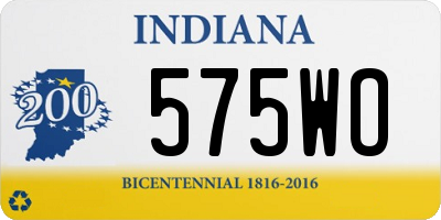 IN license plate 575WO