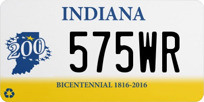 IN license plate 575WR