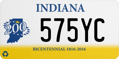 IN license plate 575YC