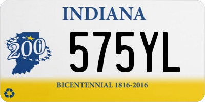 IN license plate 575YL