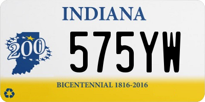 IN license plate 575YW