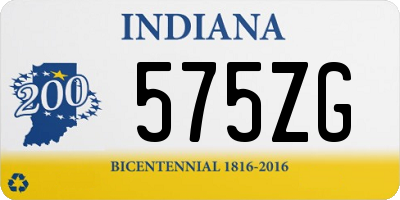 IN license plate 575ZG