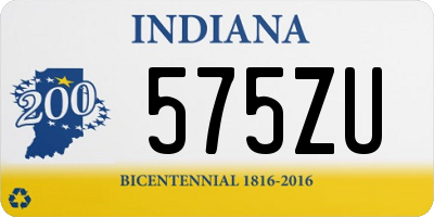 IN license plate 575ZU