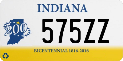 IN license plate 575ZZ