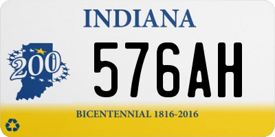 IN license plate 576AH