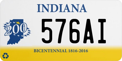 IN license plate 576AI