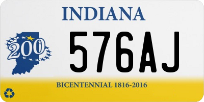 IN license plate 576AJ