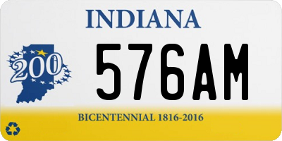 IN license plate 576AM