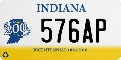 IN license plate 576AP