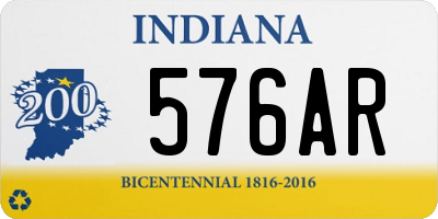 IN license plate 576AR