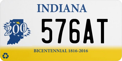 IN license plate 576AT