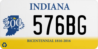 IN license plate 576BG