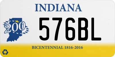 IN license plate 576BL