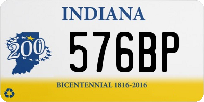 IN license plate 576BP