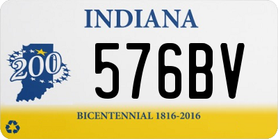 IN license plate 576BV