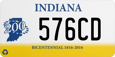 IN license plate 576CD