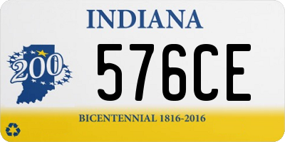 IN license plate 576CE