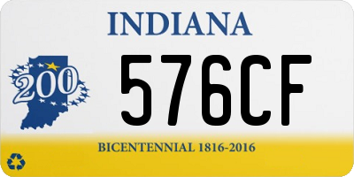 IN license plate 576CF