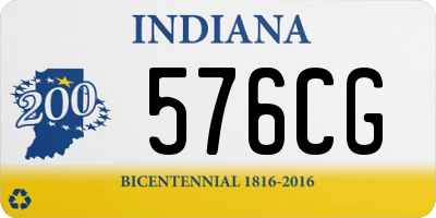 IN license plate 576CG