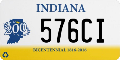 IN license plate 576CI