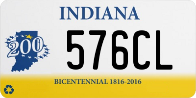 IN license plate 576CL