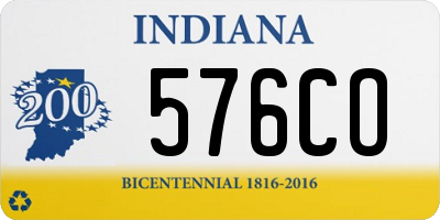 IN license plate 576CO