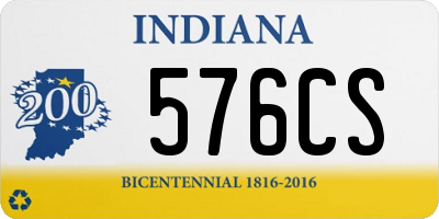 IN license plate 576CS