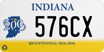 IN license plate 576CX