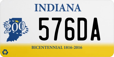 IN license plate 576DA