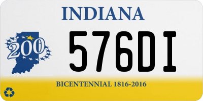 IN license plate 576DI