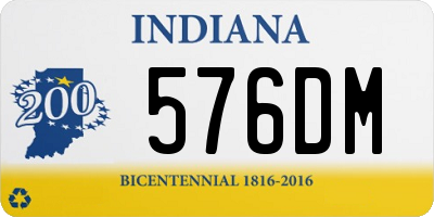 IN license plate 576DM