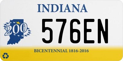 IN license plate 576EN