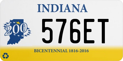 IN license plate 576ET