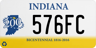 IN license plate 576FC