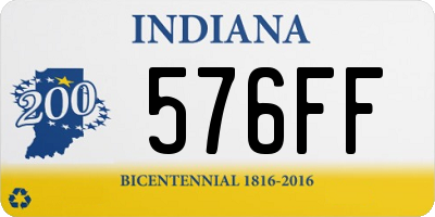 IN license plate 576FF