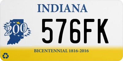 IN license plate 576FK