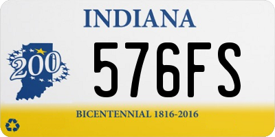 IN license plate 576FS