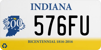 IN license plate 576FU