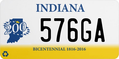 IN license plate 576GA